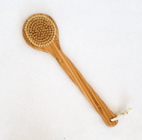 Wood Bath Brush with Natural Bristles