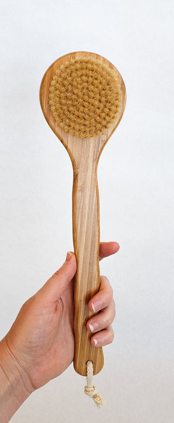 Wood Bath Brush with Natural Bristles