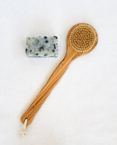 Wood Bath Brush with Natural Bristles