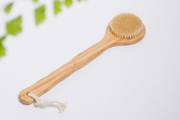 Wood Bath Brush with Natural Bristles